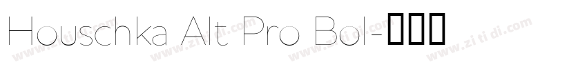 Houschka Alt Pro Bol字体转换